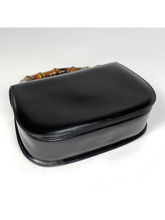 Gucci Bamboo Handbag 2-Way Vintage Leather Black main image 2